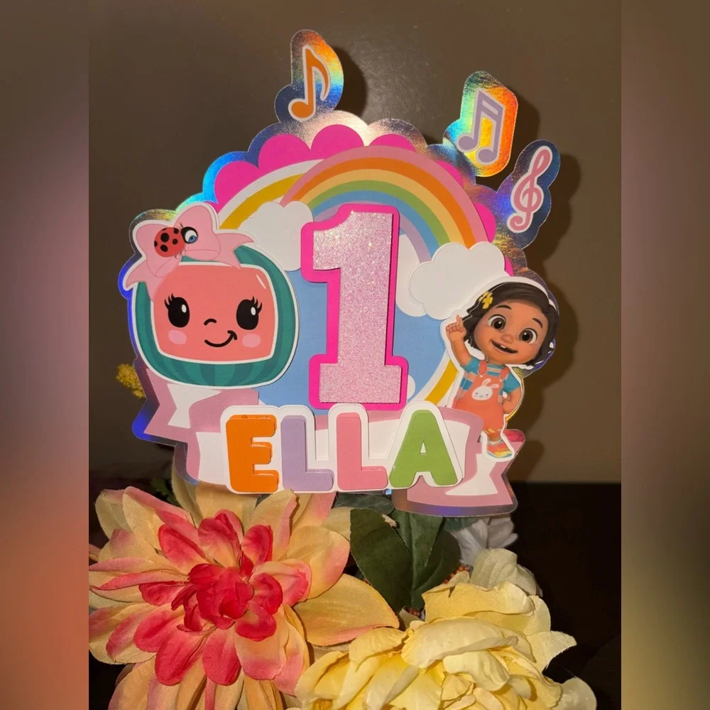 Ella’s 1st Birthday Cake Topper